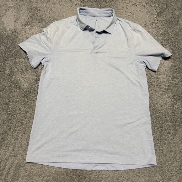 Lululemon Athletica Other - Lululemon Polo Shirt Mens Medium ? Blue Performance Slim Short Sleeve